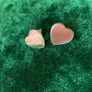 Sterling silver stud heart earrings ♥️ 💜 ❤️